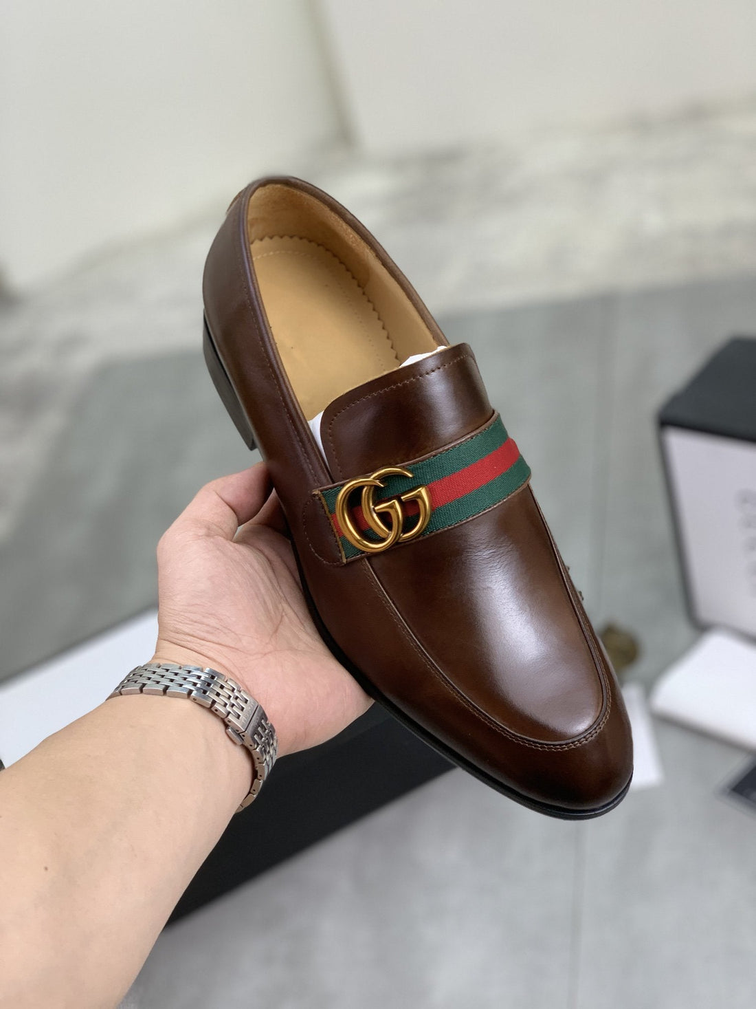 GG Men's Loafer Brown Cowhide