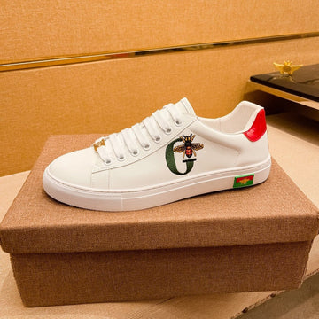 GG Ace Embroidered Sneaker White