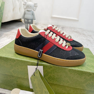 GG Sneakers Ardesia Black Red Leather