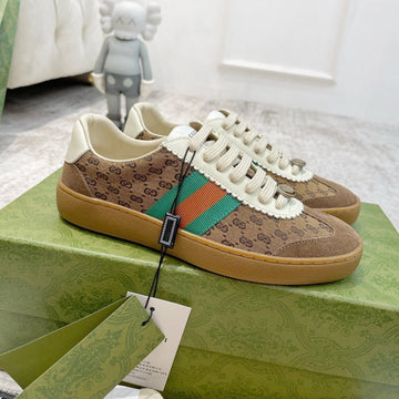 GG Sneakers Ardesia Brown White Leather