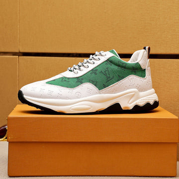 LV Men's Casual Sports Shoe Model Green