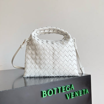 Bv Mini Hop White Calfskin