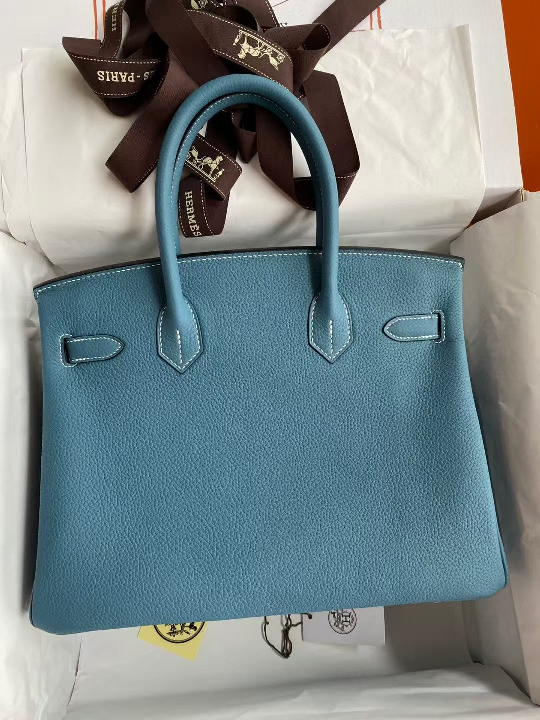 HM Birkin 30CM Jean Blue Togo Leather Gold Hardware