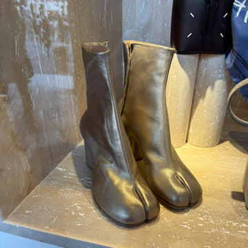 Mm Tabi Ankle Boots 7.5cm Brown Leather
