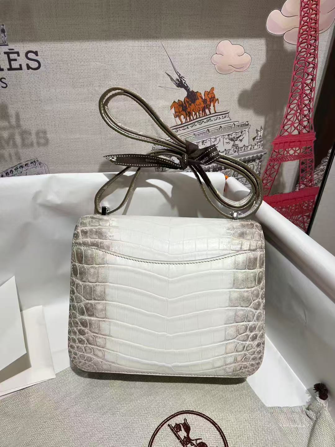 HM Constance Bag 18CM Himalaya Crocodile Leather (15 Days Production)
