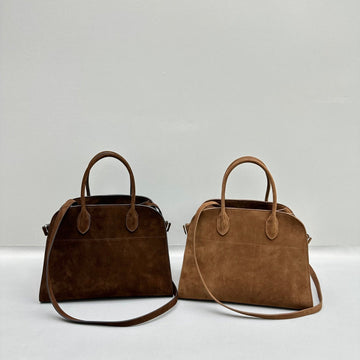 The Row Margaux 12 32CM Tote Bag In Suede