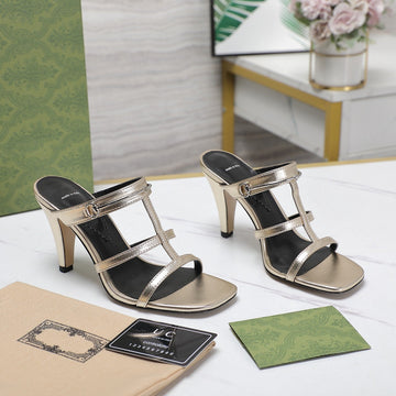 GG Slim Horsebit Slide Sandal Light Yellow