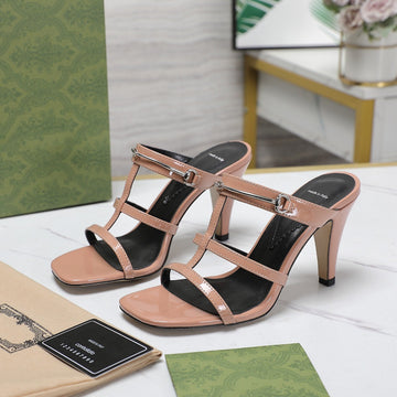 GG Slim Horsebit Slide Sandal Pale Brown
