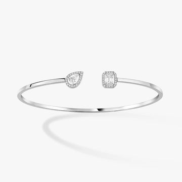 Jonc Flex My Twin Toi & Moi Silver Diamond Bracelet