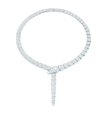 Serpenti Silver Diamond Necklace