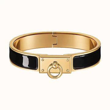 H Ring Lock Bracelet 12MM Black
