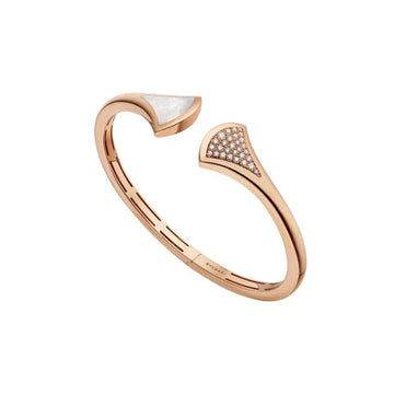 Dream Bracelet Open Pink Gold Mop Diamond