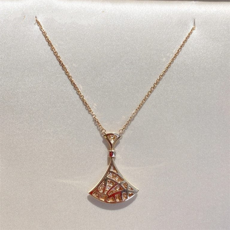 Dream Necklace Pink Gold Full Diamond