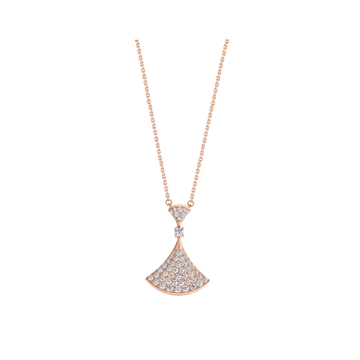 Dream Necklace Pink Gold Full Diamond