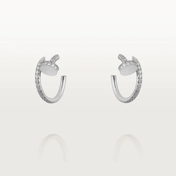 Juste Earrings 12.75mm Silver Diamond