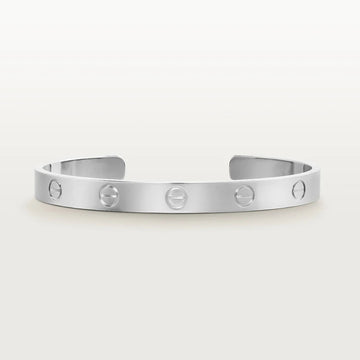 Love Bracelet 6.1mm Open Cuff Silver