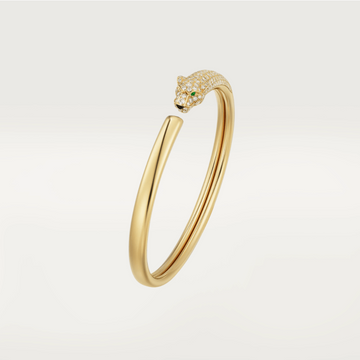 Panthere Gold Diamond Open Bracelet