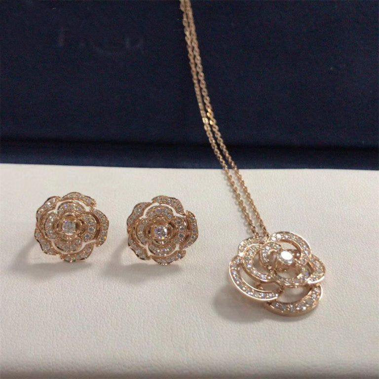 Bouton De Earrings Gold Diamond