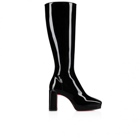 Cl Alleo Botta 90 Mm Boots Soft Patent Calf Leather Black