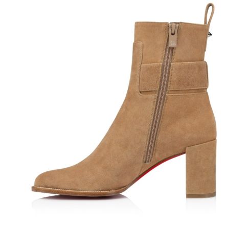 Cl Booty Lock 70 Mm Low Boots Veau Velours Lionne