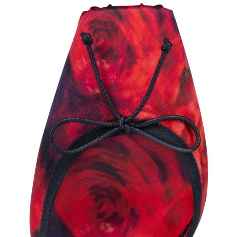 Cl Cassia Lace Up 100MM Strappy Pumps Roses Printed Crepe Satin Multicolor