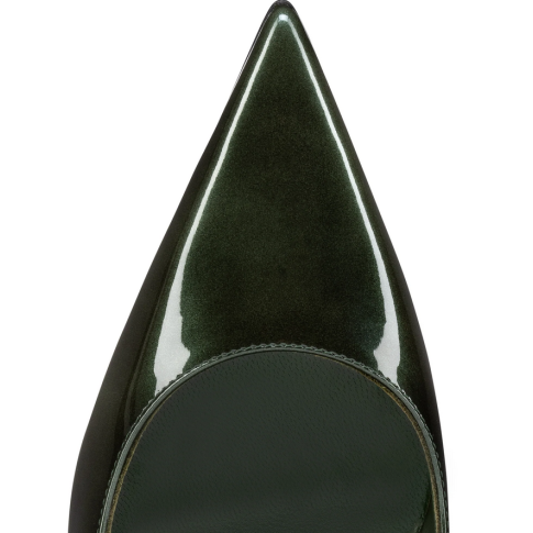 Cl Condora Pumps 85MM Patent Leather Black Green