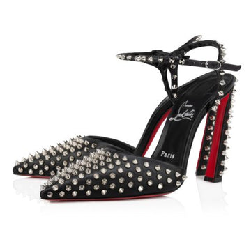 Cl Condora Riviera Spikes 100 Mm Pumps Nappa Leather And Silver Spikes Black