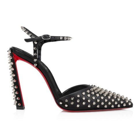 Cl Condora Riviera Spikes 100 Mm Pumps Nappa Leather And Silver Spikes Black