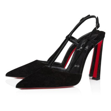 Cl Condoroline 100 Mm Sling Back Pumps Veau Velours Black