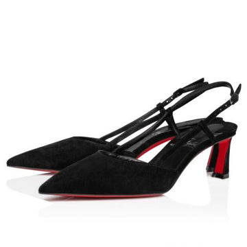 Cl Condoroline 55 Mm Sling Back Pumps Veau Velours Black