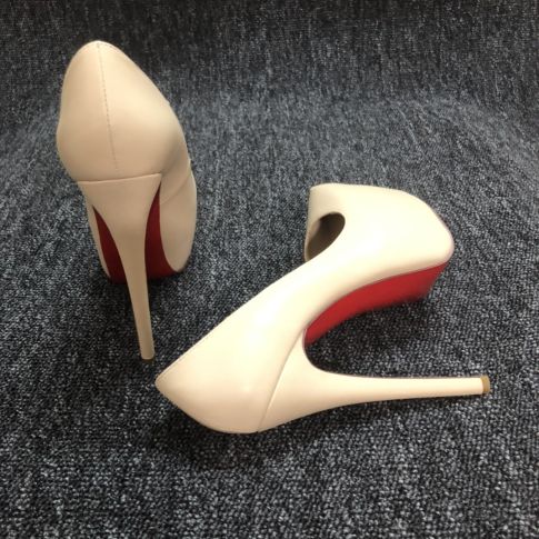 Cl Daffodile Platform Pumps 160MM Nappa Leather Nude