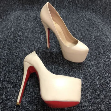 Cl Daffodile Platform Pumps 160MM Nappa Leather Nude