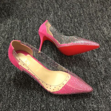 Cl Degrastrass Pumps Suede And Pvc Pink