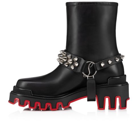 Cl Dune Bike Low Boots Calf Leather Black