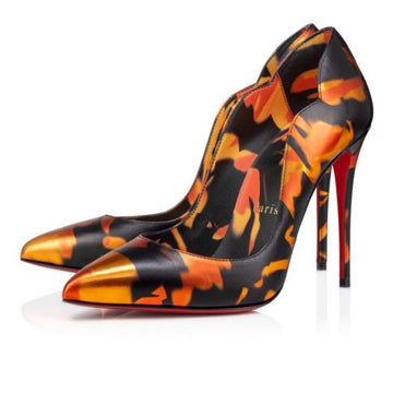Cl Hot Chick 100 Mm Pumps Specchio Leather On Fire Multicolor