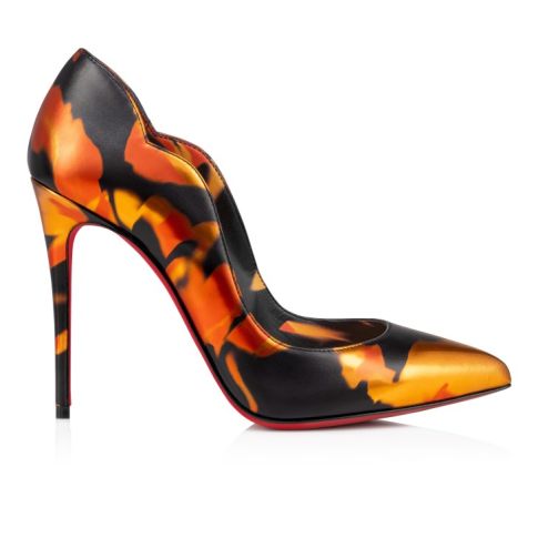 Cl Hot Chick 100 Mm Pumps Specchio Leather On Fire Multicolor