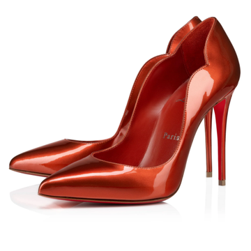 Cl Hot Chick Pumps 100MM Patent Calf Leather Red