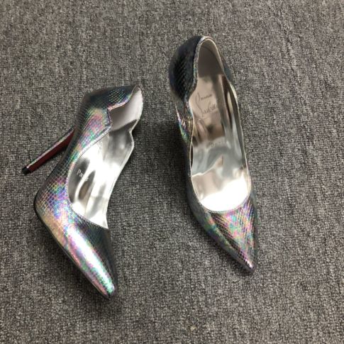 Cl Hot Chick Pumps Iridescent Snakeskin Multicolor