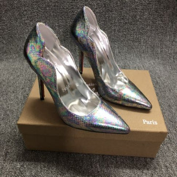 Cl Hot Chick Pumps Iridescent Snakeskin Multicolor