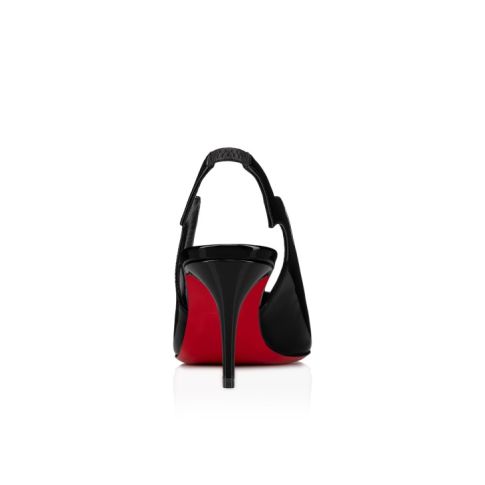 Cl Hot Chick Sling 70 Mm Sling Back Pumps Patent Leather Black