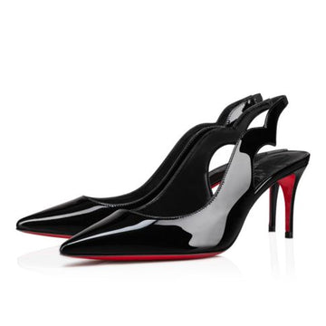 Cl Hot Chick Sling 70 Mm Sling Back Pumps Patent Leather Black