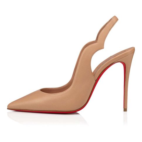 Cl Hot Chick Sling Pumps 100MM Nappa Leather Nude