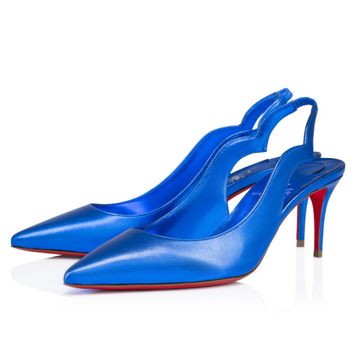Cl Hot Chick Sling Pumps 70MM Nappa Leather Electric Blue