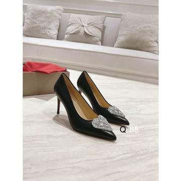 Cl I Love Kate Pumps With Crystal Strass Heart Nappa Leather Black