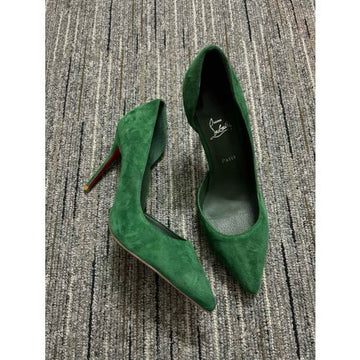 Cl Iriza Pumps 85MM Suede Leather Green