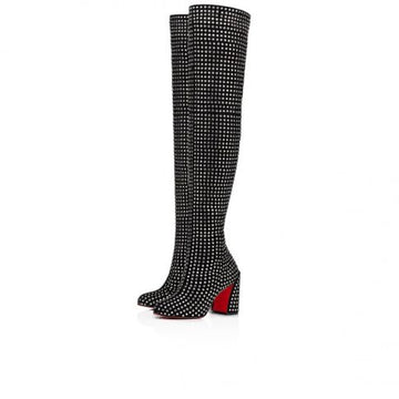 Cl Jane Botta 85MM Boots Strass Boom Black
