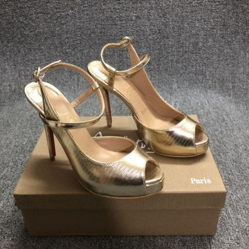 Cl Jenlove Alta Pumps 120MM Metallic Leather Platine