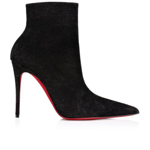 Cl Kate Max Booty 100MM Low Boots Velvet D'or Black