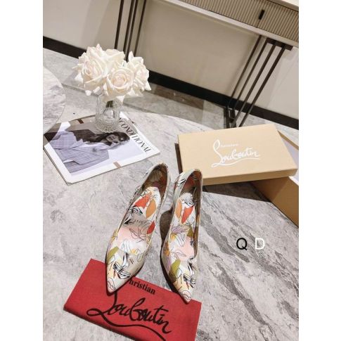 Cl Kate Pumps 100MM Graphic Printed Patent Leather Multi