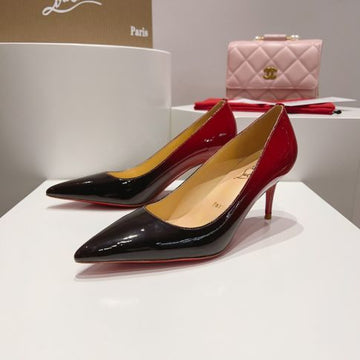 Cl Kate Pumps 60MM Patent Leather Black Red